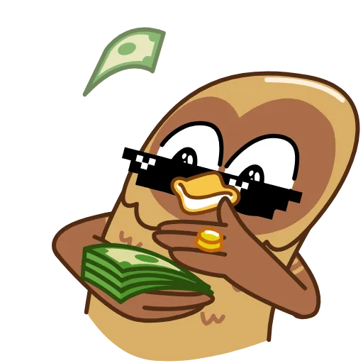 🤑 Стикер «Совёнок Валера» для Telegram