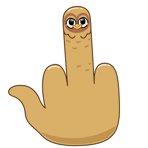 🖕 Стикер «Совёнок Валера» для Telegram