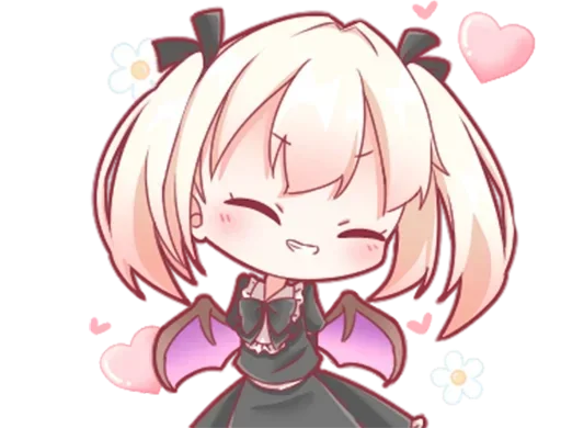 💗 Стикер «Vampire chan Вампир тян» для Telegram
