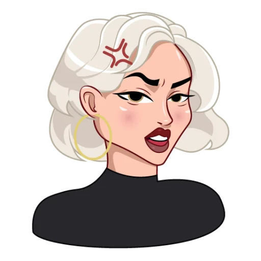 🤬 Стикер «Vanessa GoldenEye» для Telegram