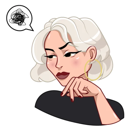 🤔 Стикер «Vanessa GoldenEye» для Telegram