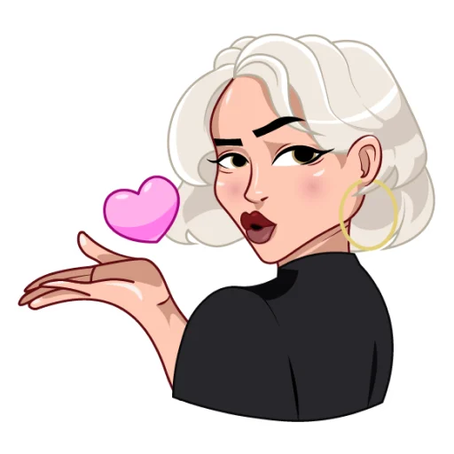 😘 Стикер «Vanessa GoldenEye» для Telegram