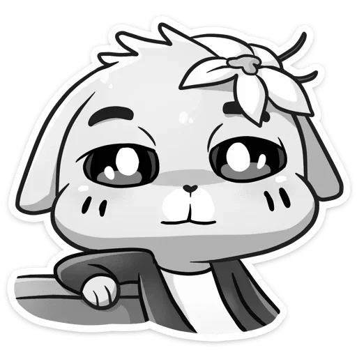 🧣 Стикер «Ванилька серая» для Telegram