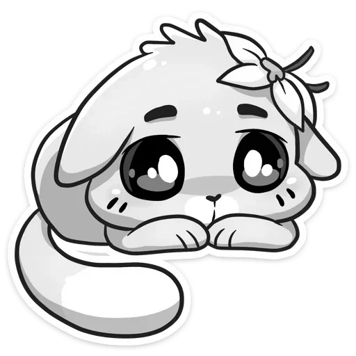 🌟 Стикер «Ванилька серая» для Telegram