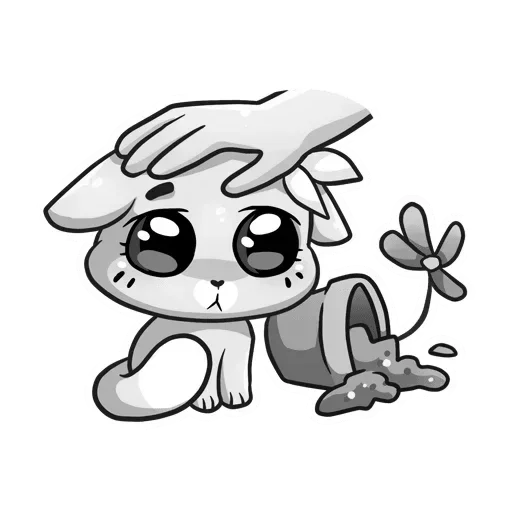 🧣 Стикер «Ванилька серая» для Telegram