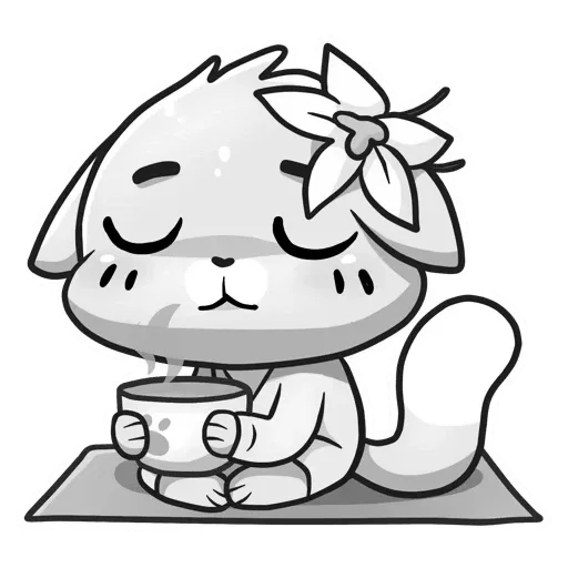🧣 Стикер «Ванилька серая» для Telegram