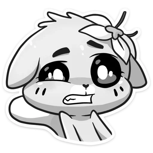 🧣 Стикер «Ванилька серая» для Telegram