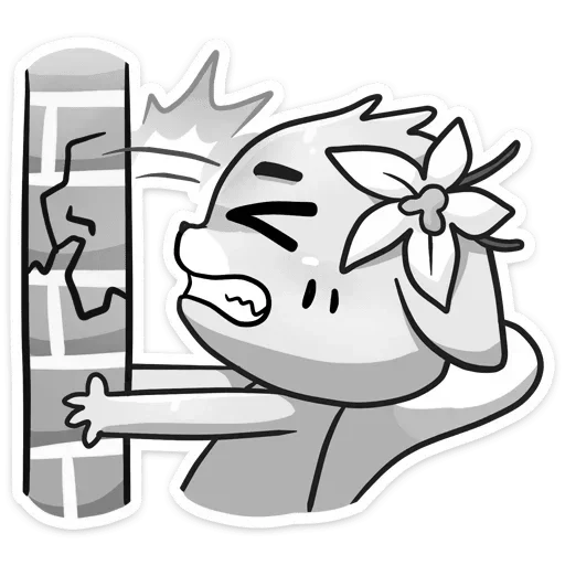 🧣 Стикер «Ванилька серая» для Telegram