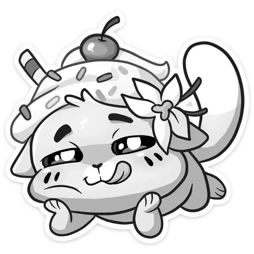 🧣 Стикер «Ванилька серая» для Telegram