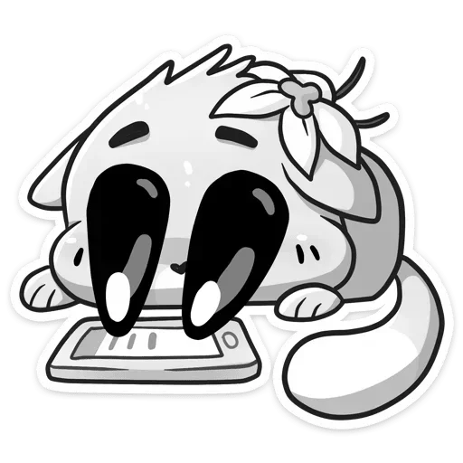 🧣 Стикер «Ванилька серая» для Telegram