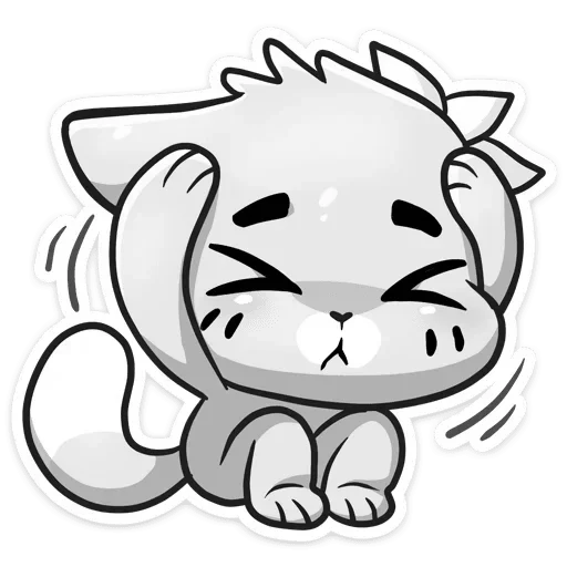 🧣 Стикер «Ванилька серая» для Telegram