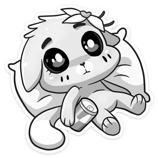 🧣 Стикер «Ванилька серая» для Telegram