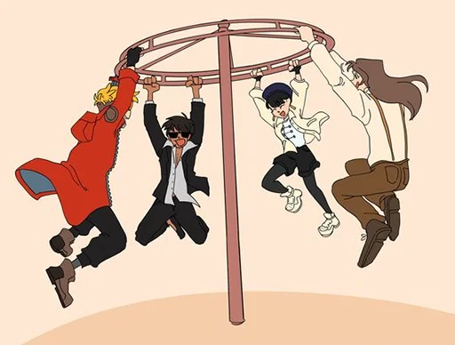 🎠 Стикер «The Human Tragedy of Vash The Stampede Trigun» для Telegram