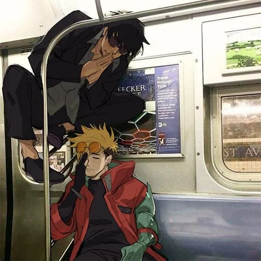 🫠 Стикер «The Human Tragedy of Vash The Stampede Trigun» для Telegram