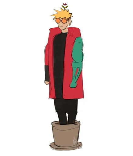 😶 Стикер «The Human Tragedy of Vash The Stampede Trigun» для Telegram
