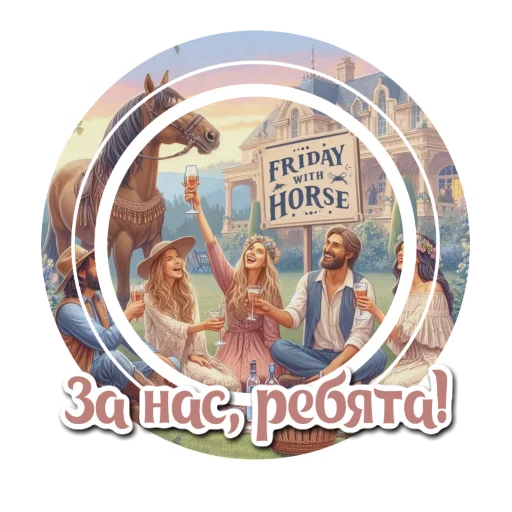 🖼 Стикер «Вечерние для девочек» для Telegram