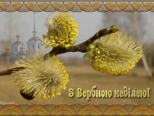 🌷 Стикер «Вербное Воскресенье» для Telegram