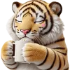 🧋 Эмодзи «Милый тигр» для Telegram