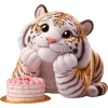 🎂 Эмодзи «Милый тигр» для Telegram
