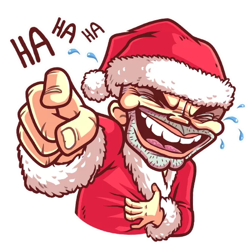 Стикерпак Very Bad Santa для Telegram — скачать