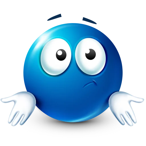 🤷‍♀️ Стикер «Blue faces» для Telegram