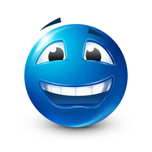 😇 Стикер «Blue faces» для Telegram