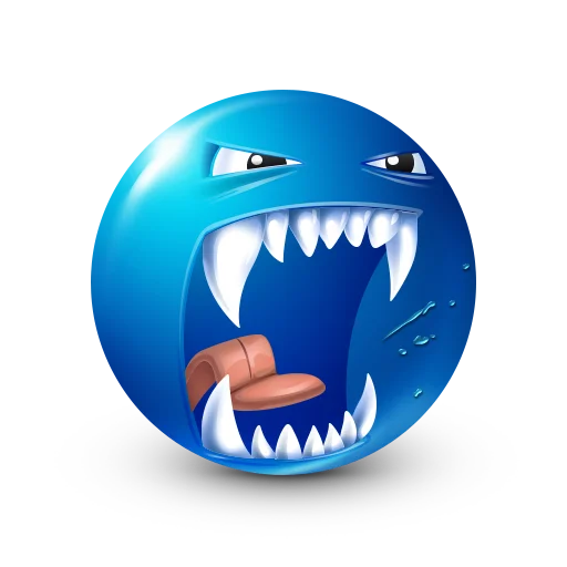 😾 Стикер «Blue faces» для Telegram