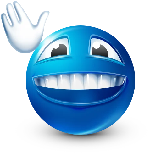 👋 Стикер «Blue faces» для Telegram