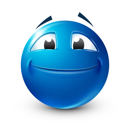 🙃 Стикер «Blue faces» для Telegram
