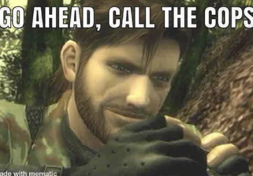 👮‍♀️ Стикер «Metal Gear» для Telegram