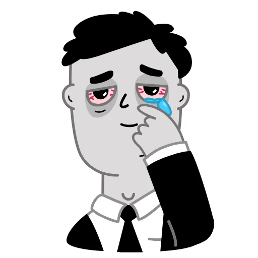 Стикерпак Tired Person для Telegram — скачать