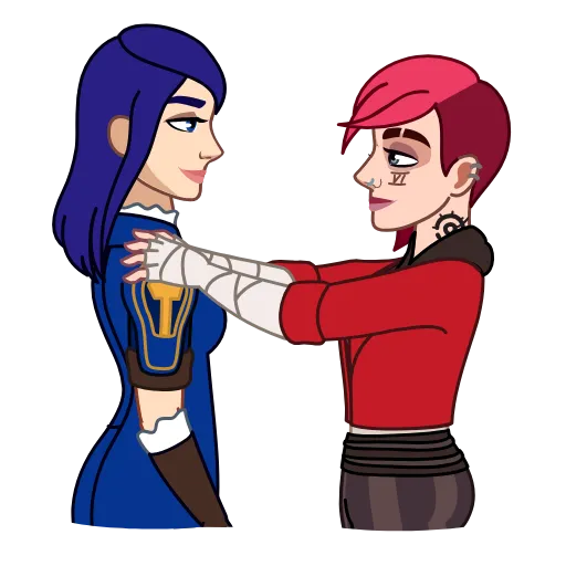 🤗 Стикер «Vi & Caitlyn» для Telegram