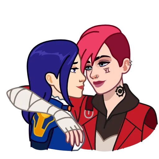 😘 Стикер «Vi & Caitlyn» для Telegram