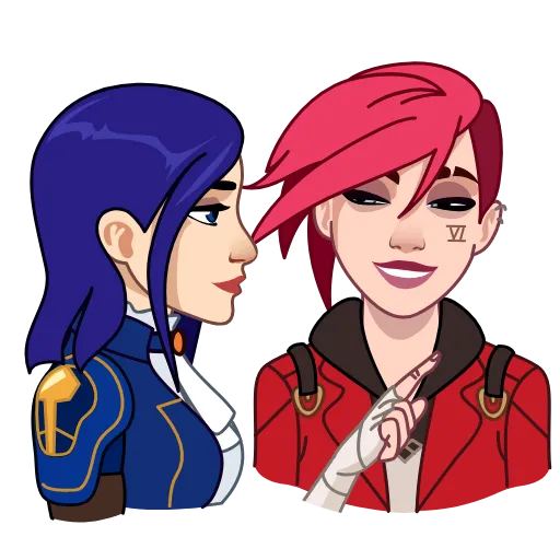 💋 Стикер «Vi & Caitlyn» для Telegram