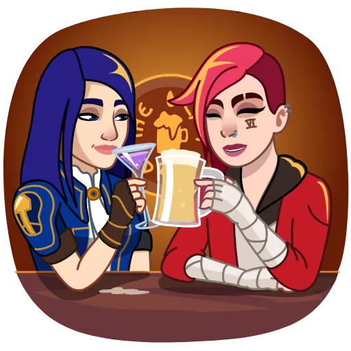 🍸 Стикер «Vi & Caitlyn» для Telegram