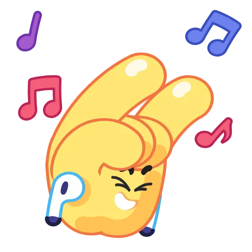 🎶 Стикер «vibin&; to music» для Telegram
