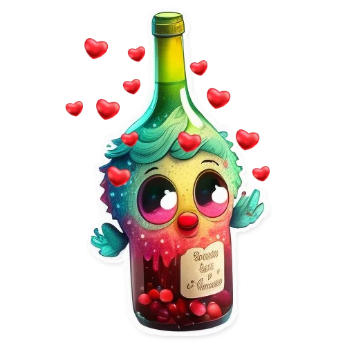 🥰 Стикер «винные стикеры» для Telegram