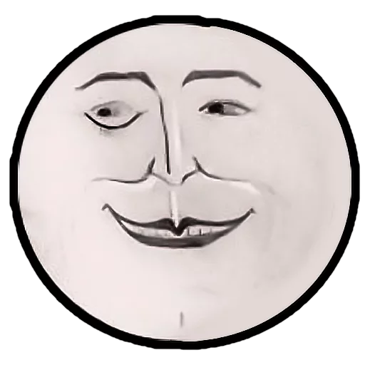 😊 Стикер «Moons from vintage postcards» для Telegram