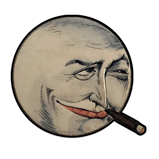 😏 Стикер «Moons from vintage postcards» для Telegram