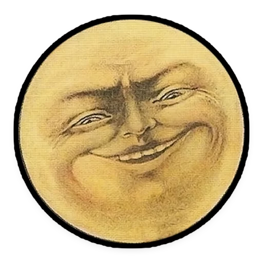 😀 Стикер «Moons from vintage postcards» для Telegram