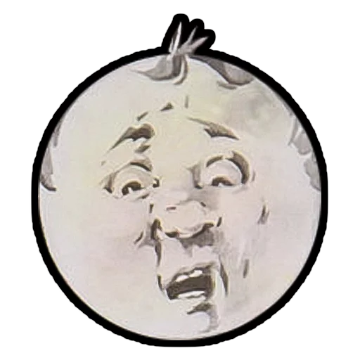 😨 Стикер «Moons from vintage postcards» для Telegram