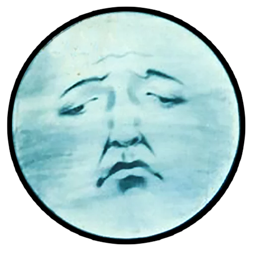 😔 Стикер «Moons from vintage postcards» для Telegram