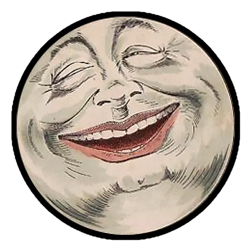 😆 Стикер «Moons from vintage postcards» для Telegram