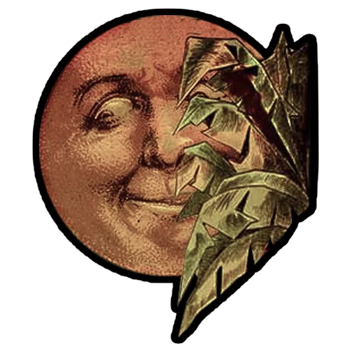 👀 Стикер «Moons from vintage postcards» для Telegram
