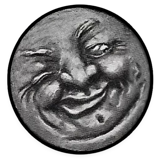 😉 Стикер «Moons from vintage postcards» для Telegram