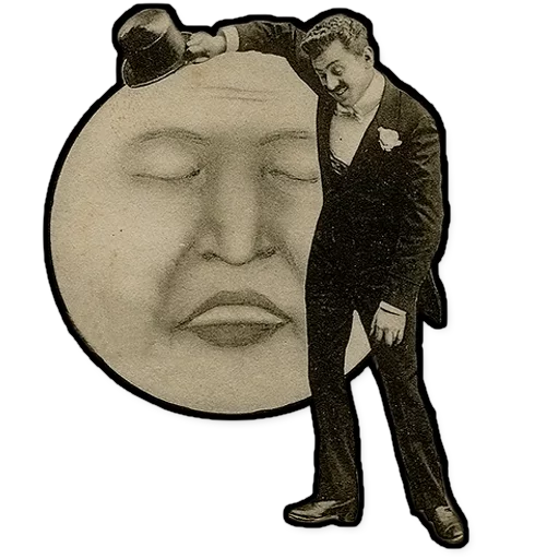 😴 Стикер «Moons from vintage postcards» для Telegram