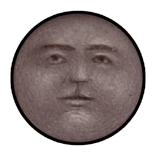 😐 Стикер «Moons from vintage postcards» для Telegram