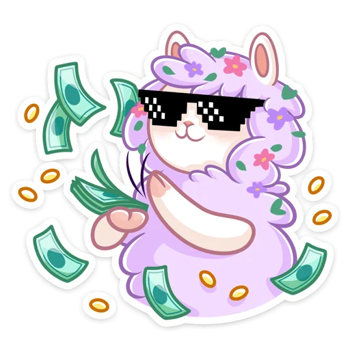 😎 Стикер «Фиалка» для Telegram