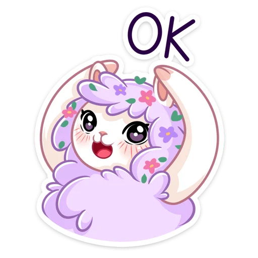 👌 Стикер «Фиалка» для Telegram