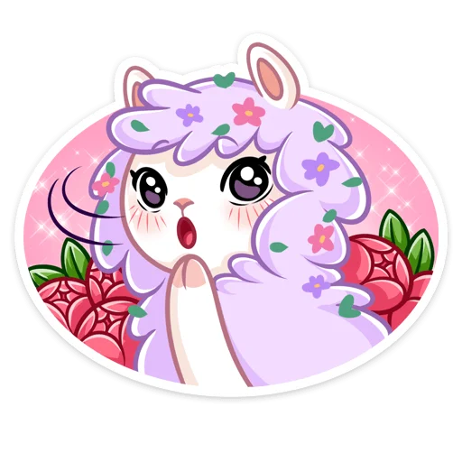😳 Стикер «Фиалка» для Telegram